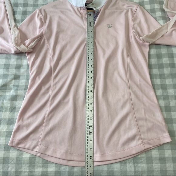 Horze Crescendo long sleeves shirt mesh pink size 12 equestrian clothing riding - Picture 8 of 11